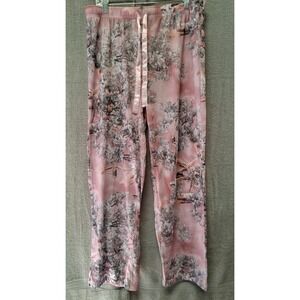 Guides Choice Pink King's Shadow Camo Pajama Pants Womens Large Satin Drawstring